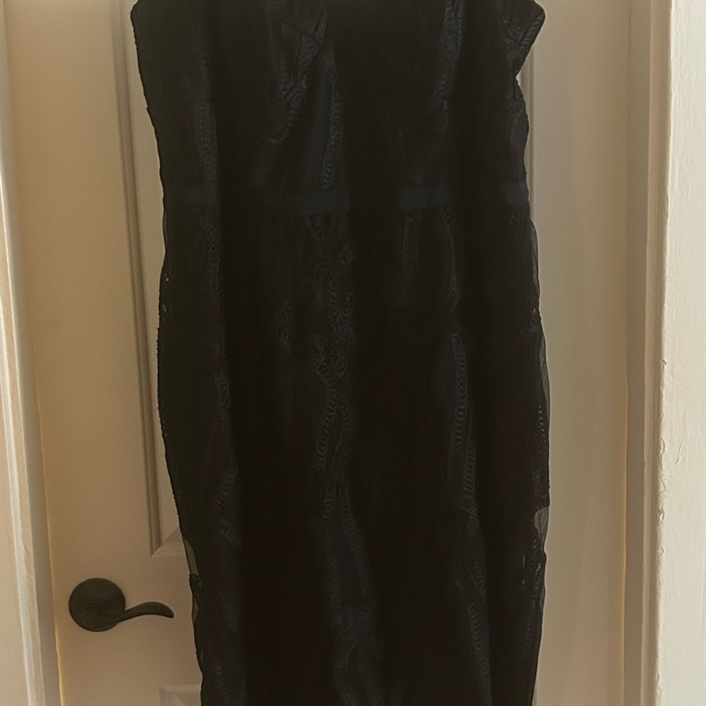 City Chic Antonia Strapless Black Dress